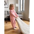 thumbnail image 4 of RUINIXCW Toddler Baby Girls Striped Pajamas Set Kids Little Girls Spring Fall Winter PJS Sleepwear Cherry Peter Pan Collar Long Sleeve Tops Pants Set, 4 of 10