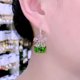 thumbnail image 4 of Pendientes para mujer, regalos para mujer, pendientes de cristal, pendientes verdes, aguja fresca, pendientes de circonita de verano, pendiente, 4 of 5