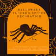 thumbnail image 2 of 6 Pack) Halloween Flocked Brown Spiders Decorations Realistic Hairy Crawly Creepy Haunted House Props Indoor Outdoor Halloween Party Décor Spooky Holiday, 2 of 7