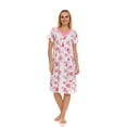 thumbnail image 2 of JEFFRICO 2 Pack Nightgowns for Women - Short Sleeve Soft Womens Nightgowns & Sleepshirts - Round Neck Pajamas Dress for Lounging, Sleeping & Casual Wear, 2 of 12