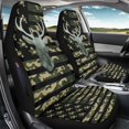thumbnail image 3 of Uourmeti Premium Car Seat Covers Front Seats Cushion for Auto Polyester Easy to Install Universal Front Seat Protective Cover, Camouflage Deer Head Pattern, 3 of 11