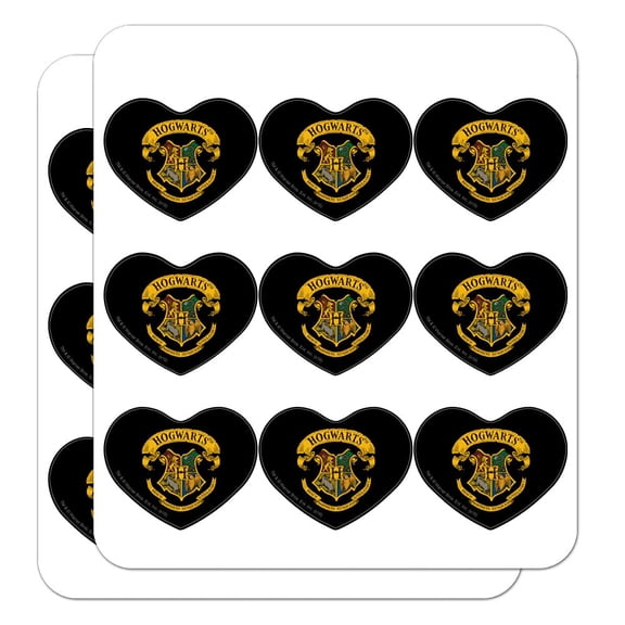 Harry Potter Ilustrated Hogwart's Crest Heart Shaped Planner Calendar Scrapbook Craft Stickers