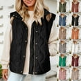 thumbnail image 2 of FUZHIQ Womens Puffer Vest Lightweight Stand Collar Sleeveless Cropped Quilted Jackets Button Fall Zip Up Coat Outerwear, 2 of 7