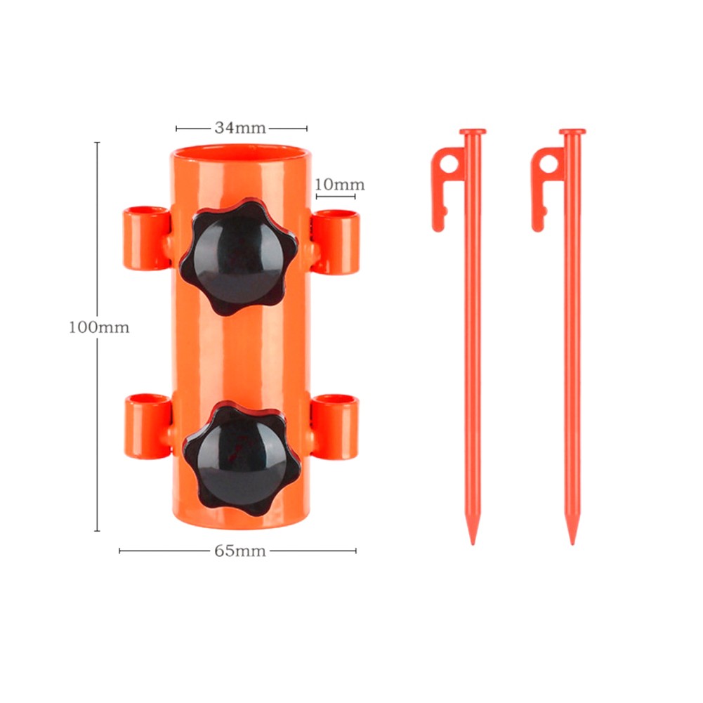 Camping Tent Awning Canopy Pole Fixing Pipe Ground Holder With 30cm