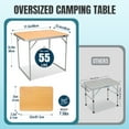 thumbnail image 3 of FUNDANGO Yellow Camping Folded Card Table 2.4ft Small Folding Card Table 7.5lbs Ultra Lightweight Portable Card Table for Travel Camping, Outdoor Folding Table, 31.5"*23.6"*26.8", Yellow, 3 of 13