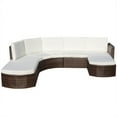 thumbnail image 3 of vidaXL 4 Piece Patio lounge set with Cushions Poly Rattan Brown, 3 of 3