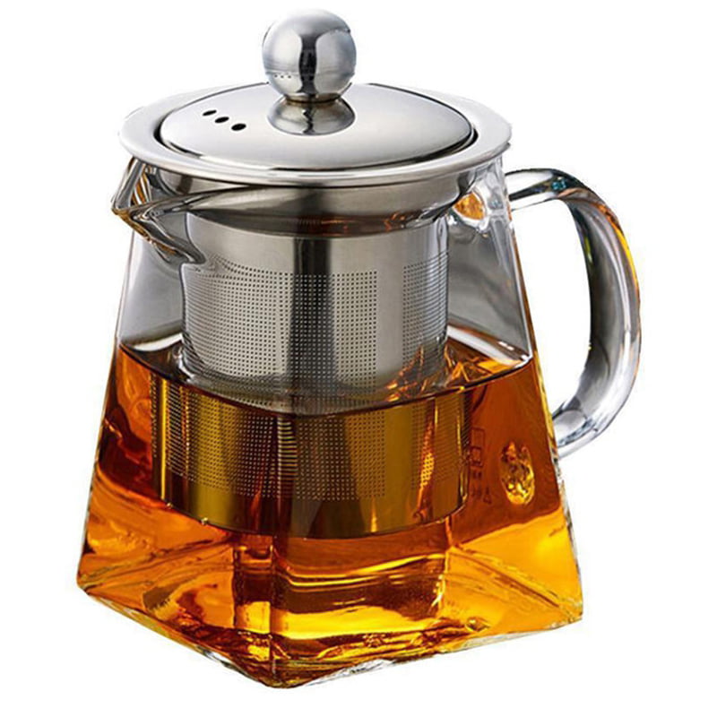 Heat Resistant Glass Teapot Tea Set with Stainless Steel Filter