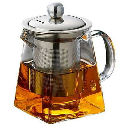 

Thickened Glass Teapot Heat Resistant Flower Tea Pot Bubble Tea Pot