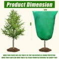 thumbnail image 2 of Plant Covers Freeze Protection, 2 Pack Frost Covers with Zipper Drawstring (31.5" x 47.3") Plant Protection Cover Bags for Outdoor Winter Frost Cold Weather Shrubs Trees Jacket Covers(Green), 2 of 8