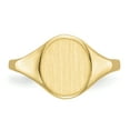 thumbnail image 4 of Finest Gold 14K Yellow Gold 10 x 8.5 mm Open Back Signet Ring - Size 5.5, 4 of 5