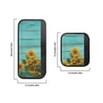 thumbnail image 5 of ZIATUBLES Refrigerator Door Handle Gloves Set of 6 Washable Neoprene Kitchen Appliance Covers Fridge Dishwasher Oven Protective Decor Keep Off Oil Fingerprints Food Stains, Teal Wood Grain Sunflower, 5 of 7