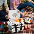 thumbnail image 5 of FORMRS Insulated Cooler Bag 24 Cans Capacity Soft Leakproof Lunch Box with Side Pockets, Red Easter Eggs, 5 of 7