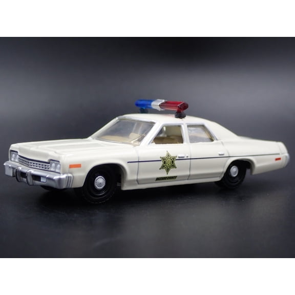 Open Box 1975 75 DODGE MONACO DUKES HAZZARD COUNTY SHERIFF 1/64 SCALE DIECAST MODEL CAR