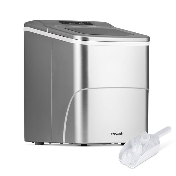 Newair 26 lbs. Countertop Bullet Ice Maker in Silver- NIM026MS00