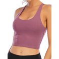 thumbnail image 2 of YouLoveIt Women Yoga Vest Padded Yoga Bra Women Cami Tank Tops Athletic Undershirt Sports Vest Running Vest Bra Seamless Yoga Bra Quick Dry Yoga Vest Top, 2 of 8