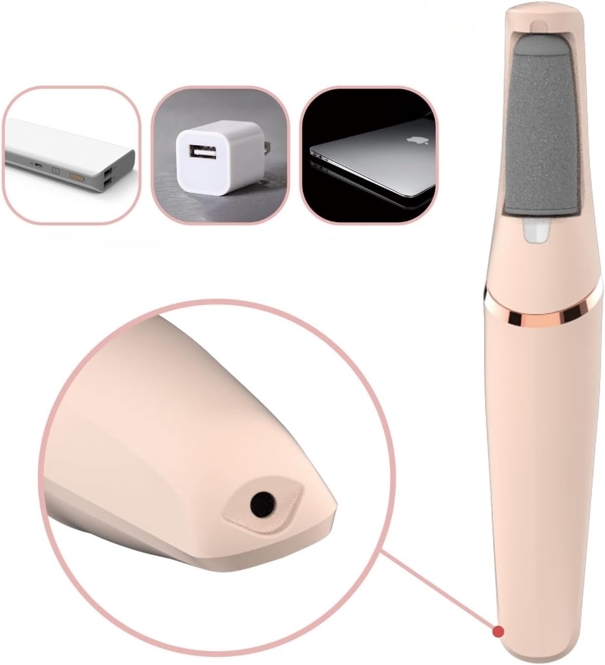 Nuve Silk 3 Pro Callus Remover,Callus Remover for Feet (Pink)