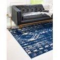 thumbnail image 3 of Rugs.com Lennon Collection Rug – 8' x 10' Navy Blue Medium Rug Perfect For Living Rooms, Large Dining Rooms, Open Floorplans, 3 of 9