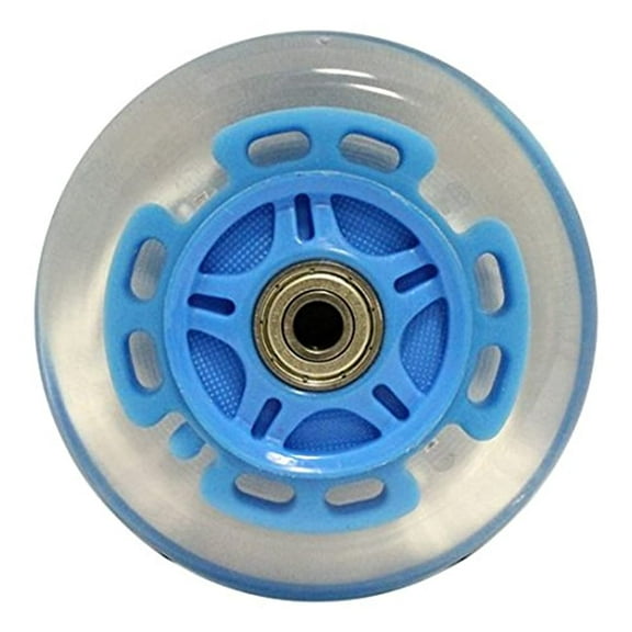 LED SCOOTER WHEELS ABEC9 BEARINGS for RAZOR SCOOTERS 100mm LIGHT UP Blue 2-pack