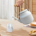 thumbnail image 6 of Vintage Enamel Whistling Tea Kettle - Thickened Stovetop Whistle Kettle for Gas/Electric, Small White Coffee Pot, Easy Pour Spout & Comfortable Handle, Rust-Free Water Boiler, 6 of 7