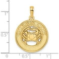 thumbnail image 3 of 14K Yellow Gold Ocean City With Crab Charm (19.1 X 19.1) Made In United States k8265, 3 of 5