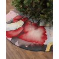 thumbnail image 2 of Pink Red Santa Christmas Christmas Tree Skirt 48 Inches Large Christmas Skirt Tree, Xmas Snowflake Watercolor Tree Skirt Christmas Decorations for Fireplace Party Holidays Indoor Outdoor, 2 of 7