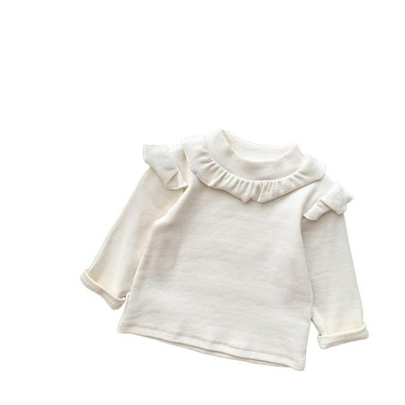 

JDEFEG Hoodie with Zipper Babys Girls Boys Solid Spring Winter Long Sleeve Ruffle Ribbed Knit Sweater Pullover T Shirt Tops Clothes 3 Year Old Sweater Boy Cotton Beige 66