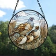 thumbnail image 7 of Pawberry Quail Window Hanging Stained Glass, Quail Suncatchers for Windows Stained Glass, Stained Glass Quail suncatcher, 7 of 7