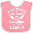 thumbnail image 3 of Inktastic Handpicked for Earth by My Grandpa in Heaven Angel Wings Boys or Girls Baby Bib, 3 of 4