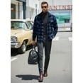 thumbnail image 5 of OALUXE Men's Plaid Button Down Shirts Cotton Long Sleeve Shirts with Pocket, 5 of 7