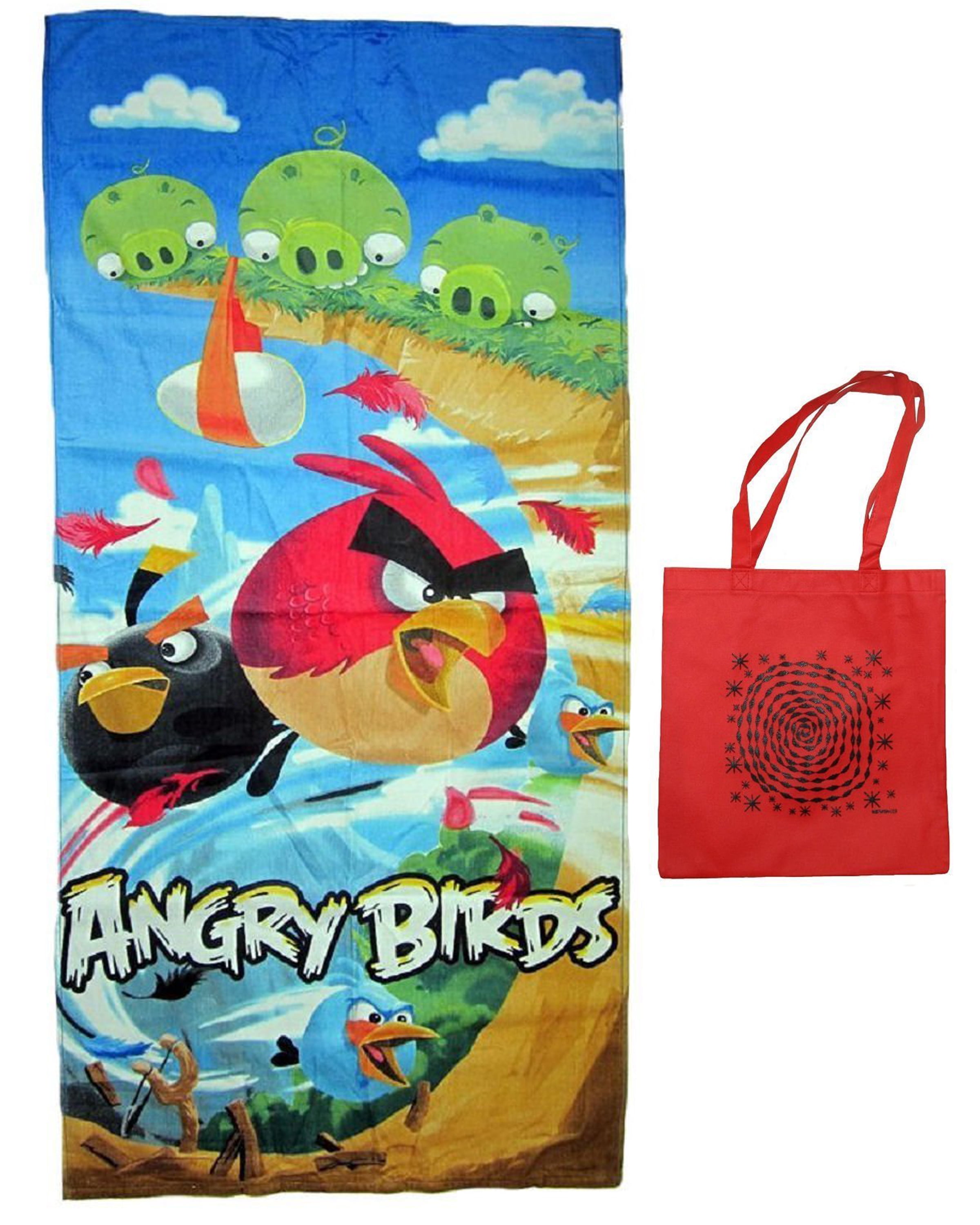 Download Angry Birds Cliff Hanger 28" x 58" Beach Towel and Tote ...