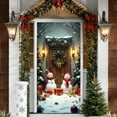 thumbnail image 5 of FastXmas 2.95 x 5.9 Ft Christmas Style Door Curtain Christmas Hanging Backdrop Santa Claus Deer Door Curtain Xmas Pendant Cover Christmas Door Decor for Home Wall Background Cloth Winter Holiday, 5 of 6