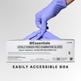 thumbnail image 4 of Essentials Healthcare Products Nitrile Powder-Free Examination Gloves; Box of 200 Exam Gloves, Latex-Free, Periwinkle (X-Small), 4 of 7