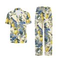 thumbnail image 5 of Yuyamidu Summer Pajama Sets for Women 2 Piece Short-Sleeved Set Button Down Sleepwear Soft Lightweight Loungewear with Pockets, Lemon Hummingbird, 5 of 7