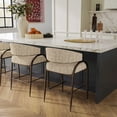 thumbnail image 7 of TOV Furniture Tatum Taupe Textured Performance Boucle Counter Stool, 7 of 7