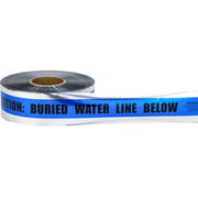 Polyethylene Underground Water Line Detectable Marking Tape, 1000' Length x 3 Width, Blue