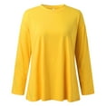 thumbnail image 4 of Womens Tops Women's Plus Size Top Long Sleeve Crew Neck Loose T Shirt, 4 of 4
