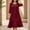 Wine, variant on Wovilon Women's 2-Piece Chiffon Midi Dress Set with Open Front Cardigan and Sleeveless Round Neck Tank Dress, Elegant Layered Outfit for Vacation and Daily Wear