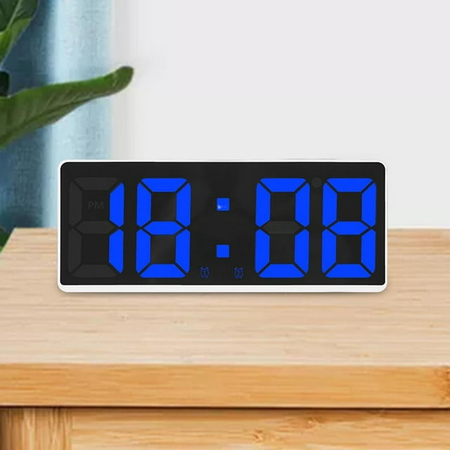 Reloj Despertador BLESIY con pantalla LED Temperatura Fecha azul