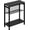 Black, variant on Narrow Side Table for Small Space, 3-Tier End Table with Magazine Holder,Slim Nightstand with Wire Shelf, Skinny Bedside Table in Living Room, Bedroom, Study, kitchen and Balcony (Rustic Brown)