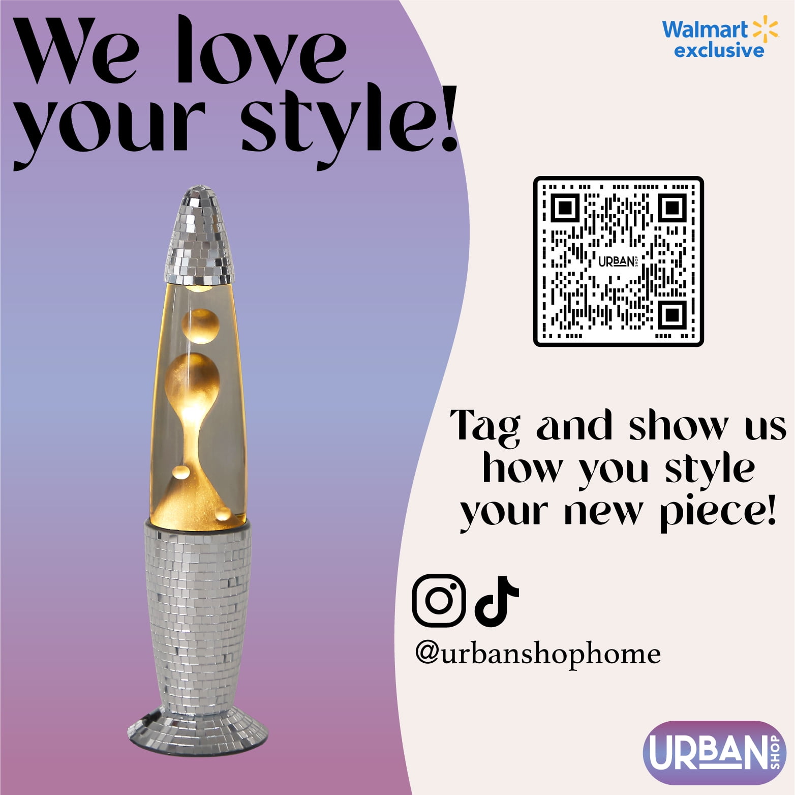 Urban Shop 13 inches Skinny Disco Motion Lava Lamp