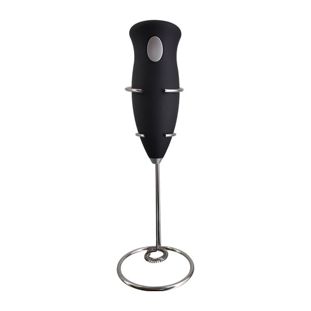 Batidora de mano - Espumador de café de acero inoxidable Espumador de mano eléctrico, batidor eléctrico inalámbrico con pilas y espumador de leche