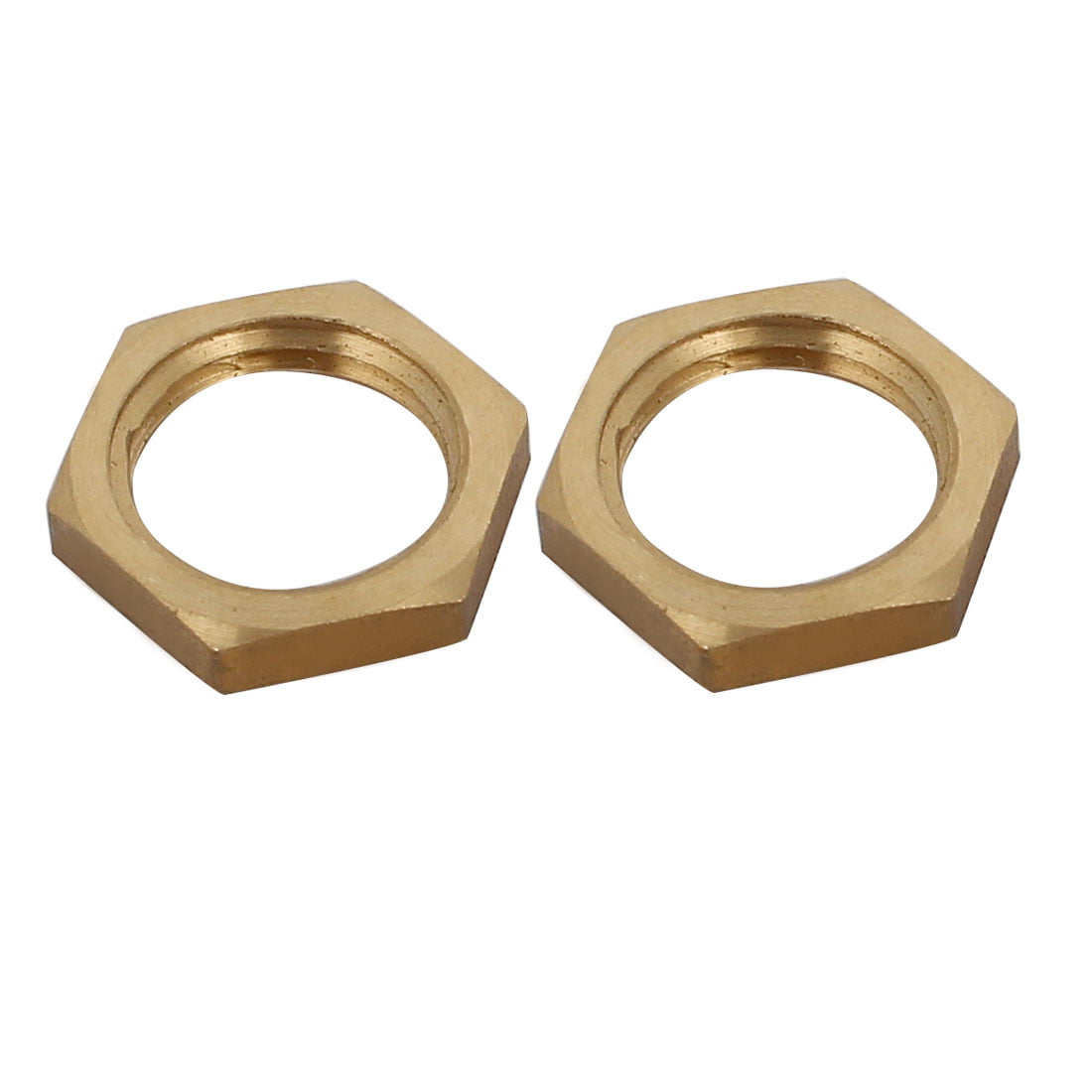 10Pcs 1/2" Female Thread Brass Pipe Fitting Flange Hex Lock Nut for Plumbing 