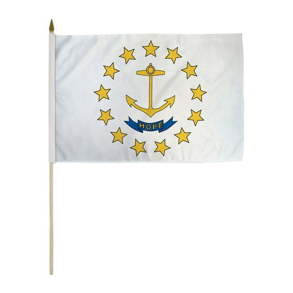Rhode Island 12x18in Stick Flag
