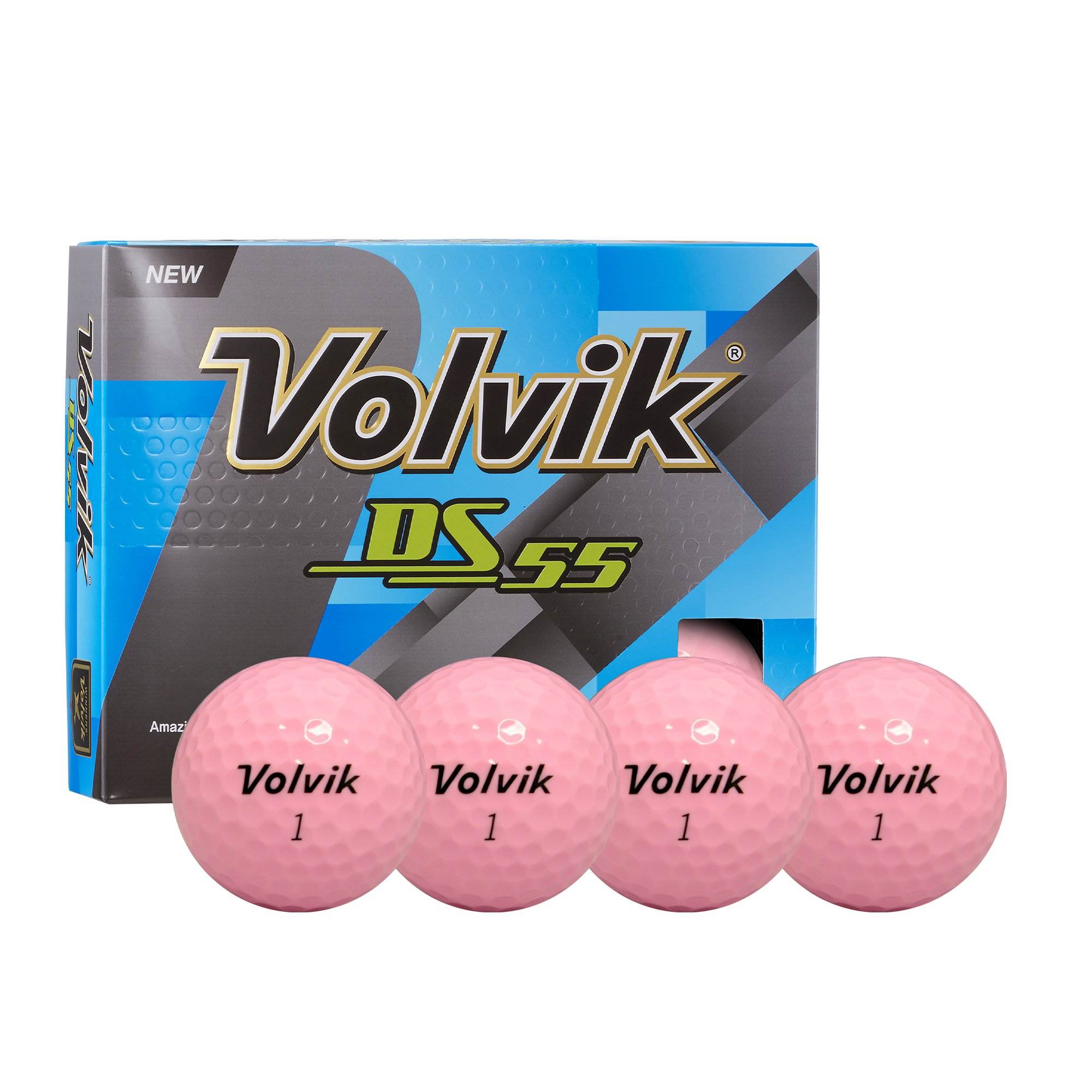 Volvik Tour Quality Dual Spin 55 Compression Golf Balls, Pink (2 Packs