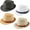 B-02, variant on 4 Pack Straw Fedora Hat for Men Women Short Brim Trilby Hat Classic Panama Summer Beach Sun Hat