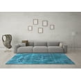 thumbnail image 3 of Ahgly Company Indoor Square Oriental Light Blue Industrial Area Rugs, 4' Square, 3 of 4