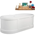 thumbnail image 2 of 67" Streamline B-452-192-BGM Soaking Freestanding Tub and Tray With Internal Drain in Brushed GunMetal, 2 of 8