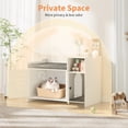 thumbnail image 2 of Studyset Farmhouse Hidden Cat Litter Box Enclosure Cabinet, Wooden Covered Litter Box Cabinet, Cat Furniture with Mark Pad and Storage Shelf, Discreet Indoor Cat House for Hallway, 2 of 7