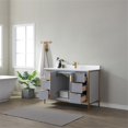thumbnail image 2 of Vinnova Granada 48" White Faux Stone Top Single Vanity in Paris Gray No Mirror, 2 of 12