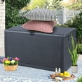 thumbnail image 4 of Outdoor Storage Box, Large 120 Gallon Patio Resin Waterproof Grey Deck Box Outdoor, 4 of 9